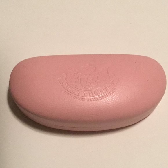 Juicy Couture Sunglass Case Hard Clam Shell Pink VGUC - Picture 1 of 8